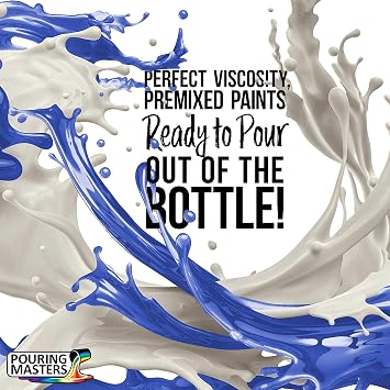 Pouring Masters Bluebonnet Ready to Pour Acrylic Pouring Paint - Premium 8-Ounce Pre-Mixed Fluid Acrylic Paint - Fluid Art Supplies for Canvas, Wood, Paper, Tile & Rocks