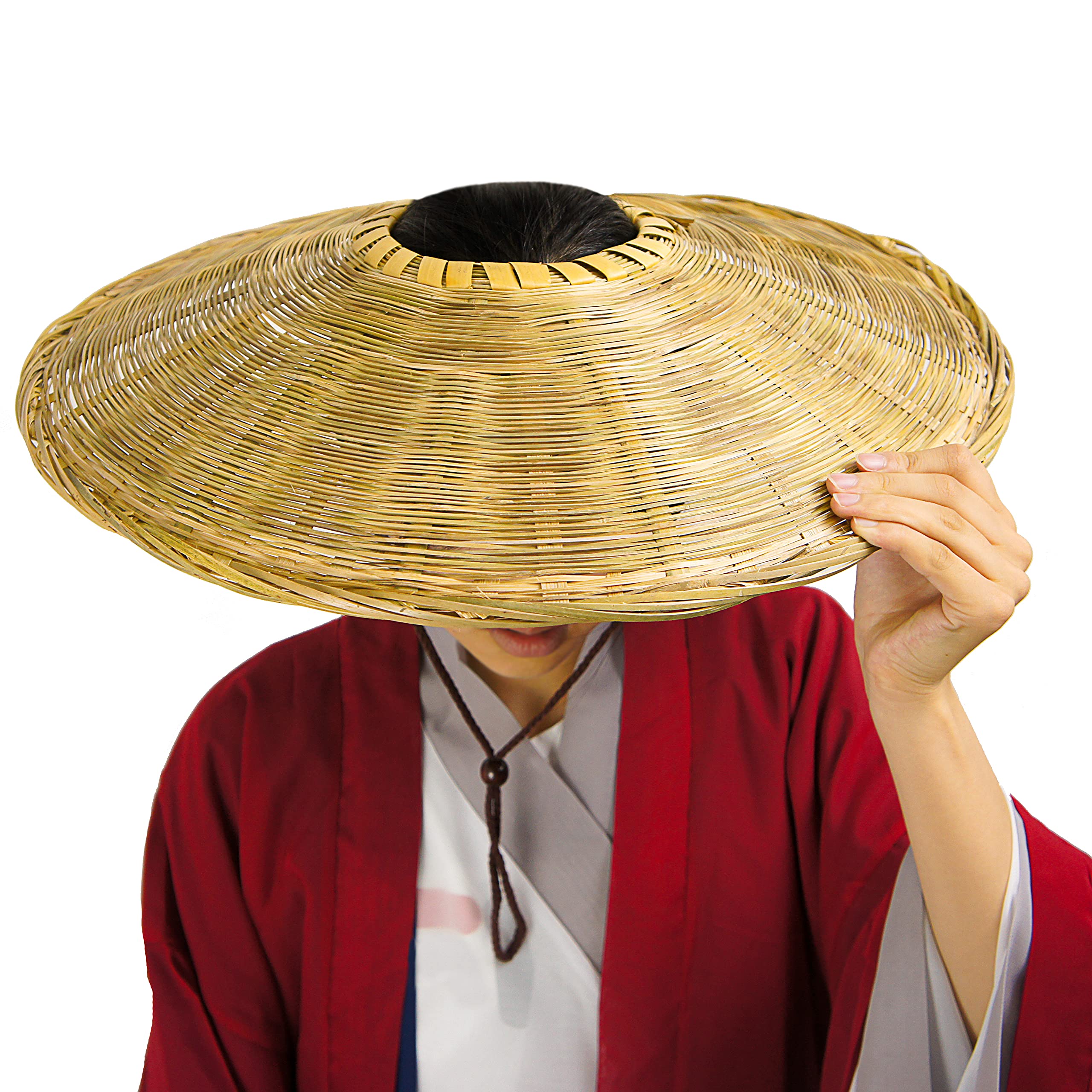 Japanese Samurai Cosplay Hat - Handmade Asian Hat