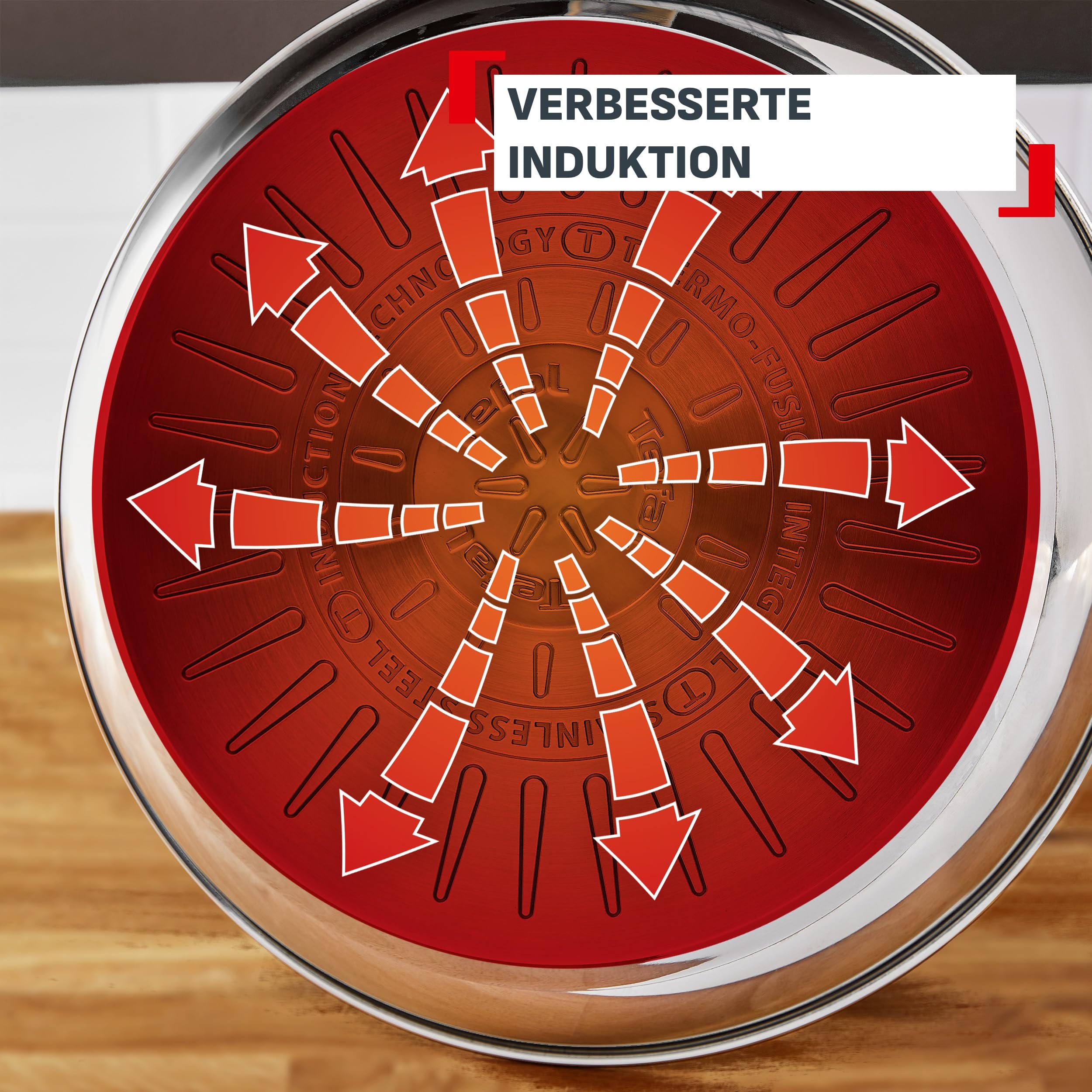 Tefal Comfort Max 2-tlg. Pfannen-Set, Power Resist Versiegelung, Thermo-Signal, Thermo-Fusion Boden, für alle Herdarten, ergonomisch, komfortabler Griff, einfache Reinigung, Edelstahl, G726S204
