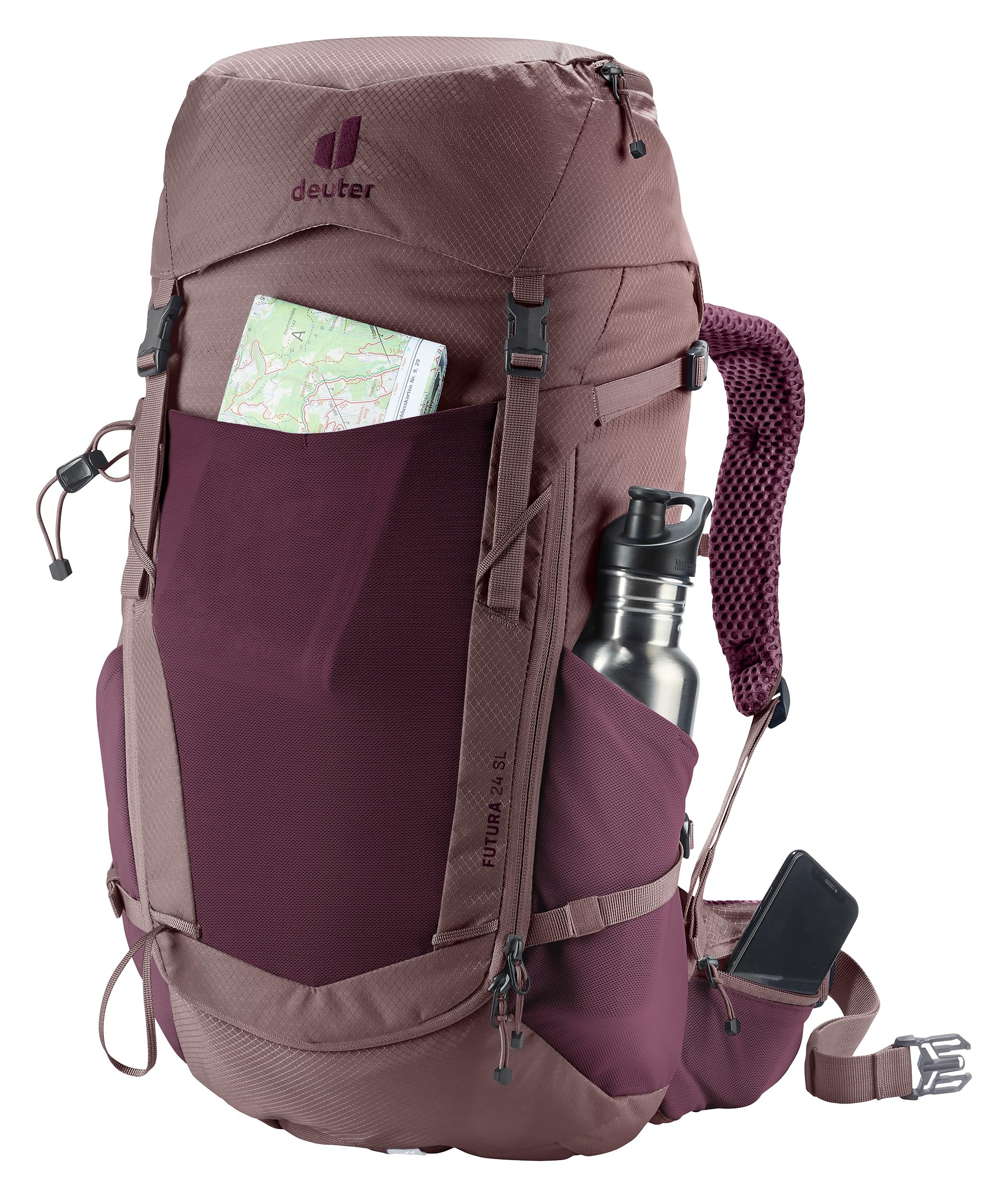 deuter Futura 24 SL Sac à dos de randonnée pour femmes avec dos en filet et housse de pluie