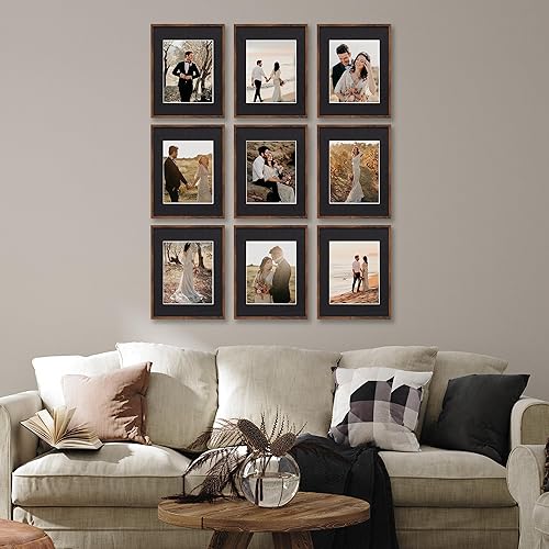 Miniatura 2 de Camden Reed Juego de marcos de pared de galería de 9 piezas, marcos enmarcados, con fotografía o impresión artística, 8 x 10 pulgadas, acabado de