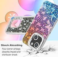 Vista 563 de I-MGAE-IN-AR - Funda diseñada para iPhone 12 y 12 Pro, diseño de mariposa plateada brillante, funda protectora de poliuretano termoplástico, suave