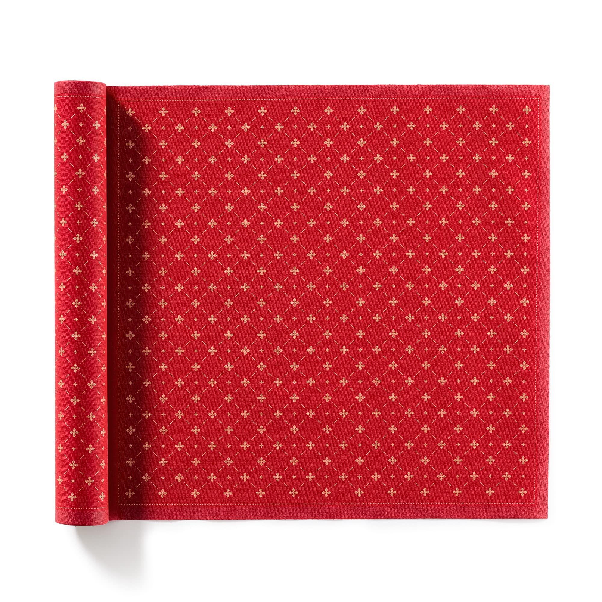 MY DRAP Roll of 6 Fabric Napkins | 100% Cotton | Reusable | 30 x 30 cm | Lux Xmas Collection | Roll Format, Pre-Cut Units