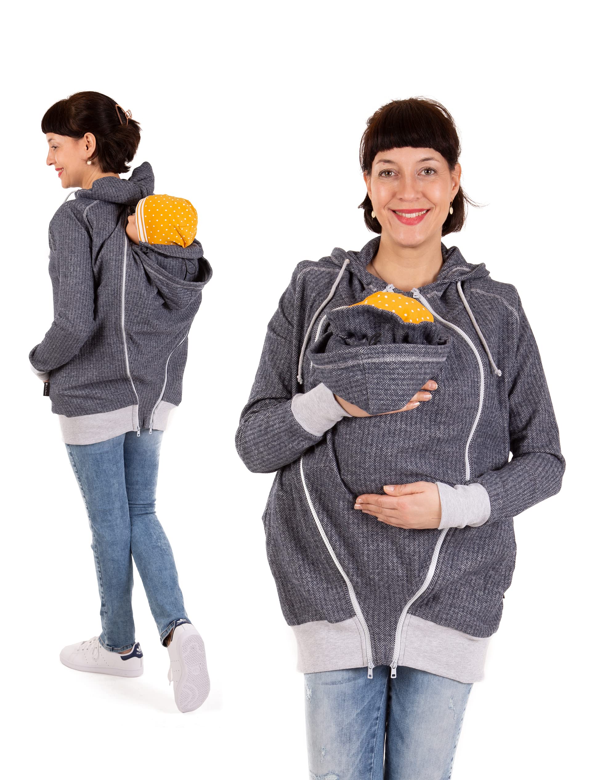 Viva la Mama 3in1 leichte Tragejacke für Mama und Baby, Umstandsjacke - Cleo