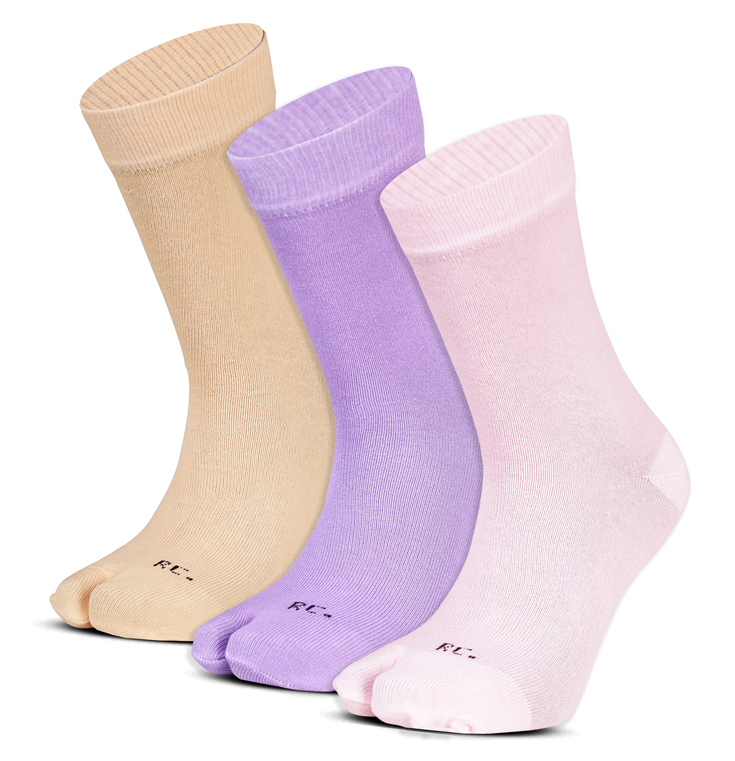 RC. ROYAL CLASS Women's Calf Length Plain Solid Thumb Cotton Socks (Pack of 3 Pairs)(Free Size)
