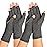 Zexhoor 2 Pairs Arthritis Compression Gloves for Women Men, Carpal Tunnel Pain Relief, Fingerless for Typing Both Hands