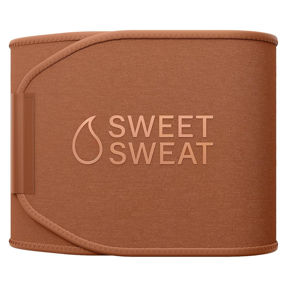 Sports Research Sweet Sweat Toned Waist Trimmer for Women and Men | Premium Waist Trainer Belt to \'Tone\' your Stomach Area (Clay, X-Large)