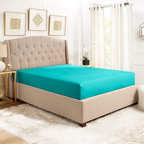 Miniatura 2 de Empyrean Bedding Sábana bajera ajustable de 14 a 16 pulgadas de profundidad Sábana de microfibra de doble cepillado suave y sedosa Juego de 2