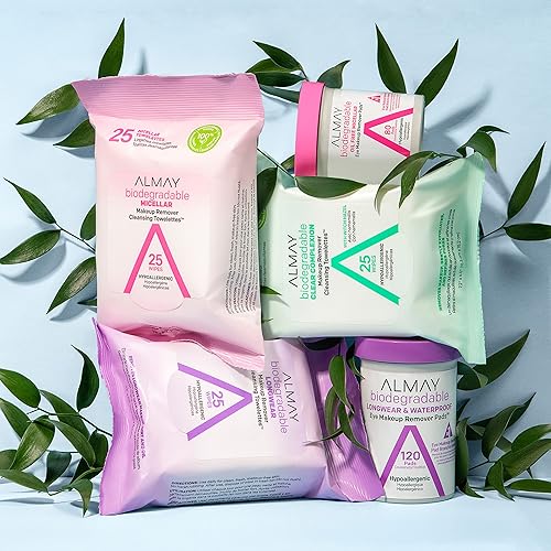 Miniatura 6 de Almay, Toallitas desmaquillantes faciales de larga duración e impermeables, hipoalergénicas, sin fragancia, dermatólogos y oftalmólogos, probadas