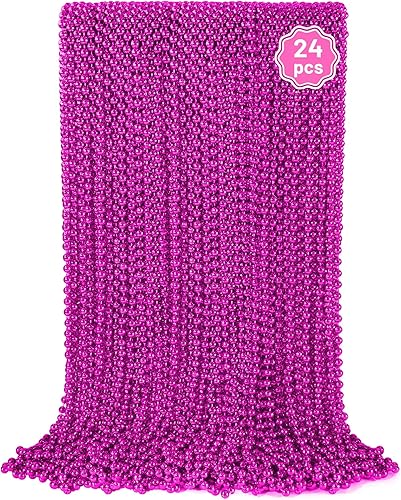 Miniatura 40 de YAXINRUI 30 piezas cuentas de Mardi Gras, collares de cuentas para fiesta de Mardi Gras, Navidad, San Patricio, regalos de fiesta, accesorios de 10