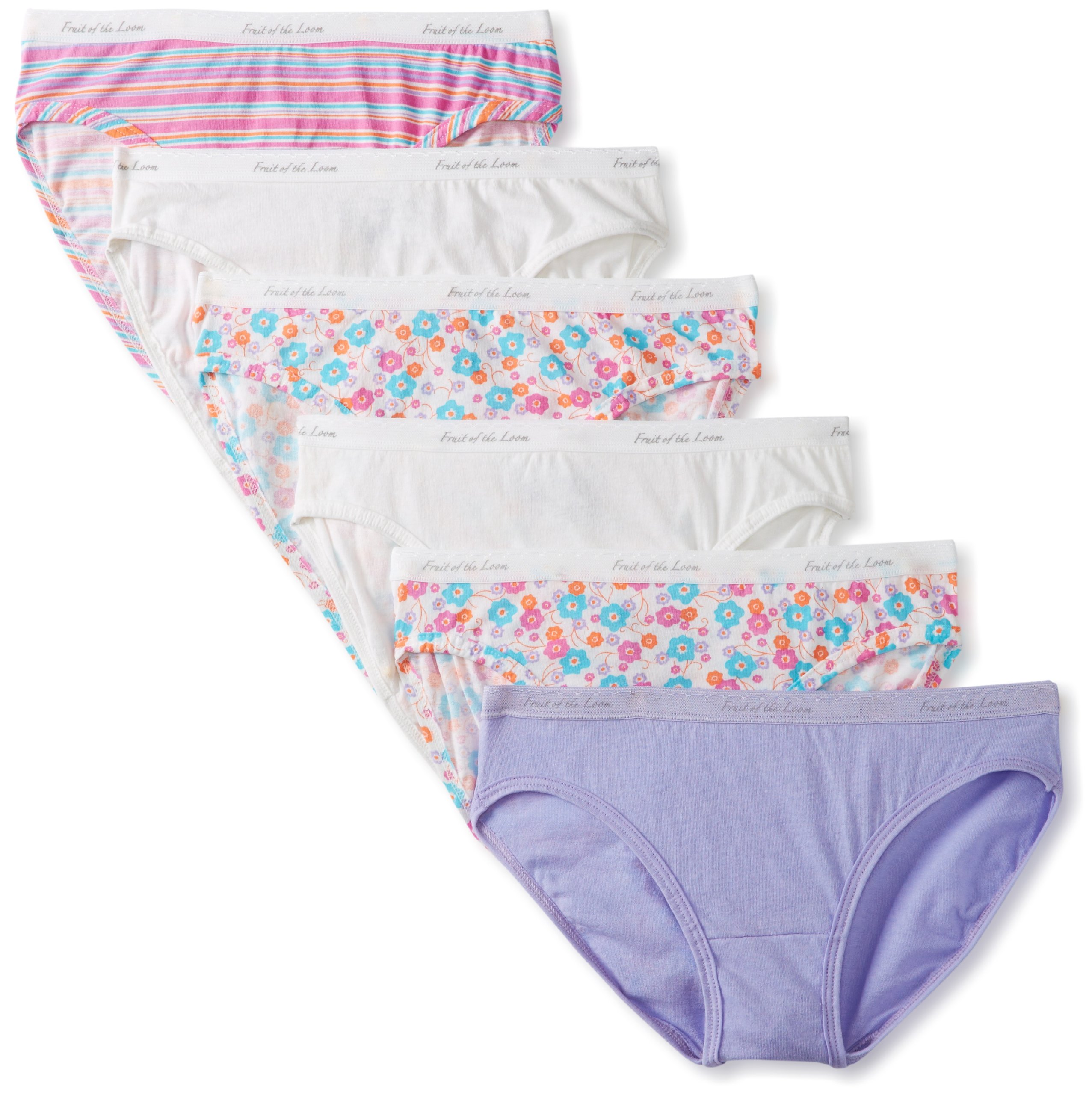 Fruit of the Loom Women's 6-Pack Cotton Hipster Panties