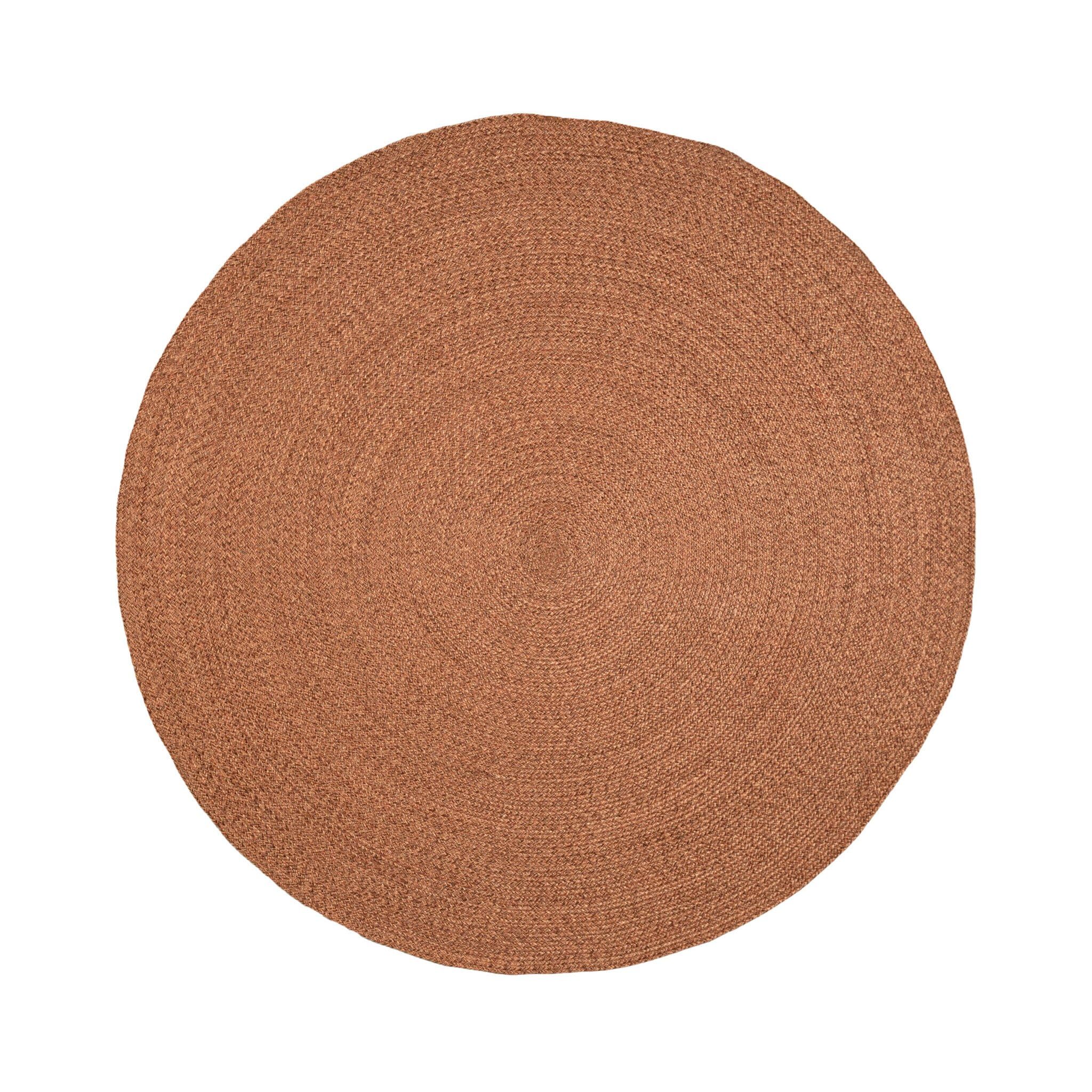 FRAAI | Home & Living Tapis d'intérieur et d'extérieur Rond - Bali Terra - Ø 120 cm - Tapis Exterieur Resistant Pluie - Rond - Terrasse, Jardin, Balcon