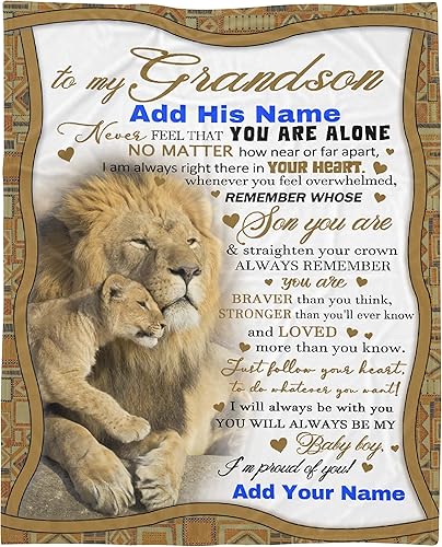 Manta personalizada con nombre de nieto de parte de la abuela y abuelo de 60 x 80 pulgadas, regalo personalizado con nombre de niño, súper suave y disponible en Yaxa Colombia