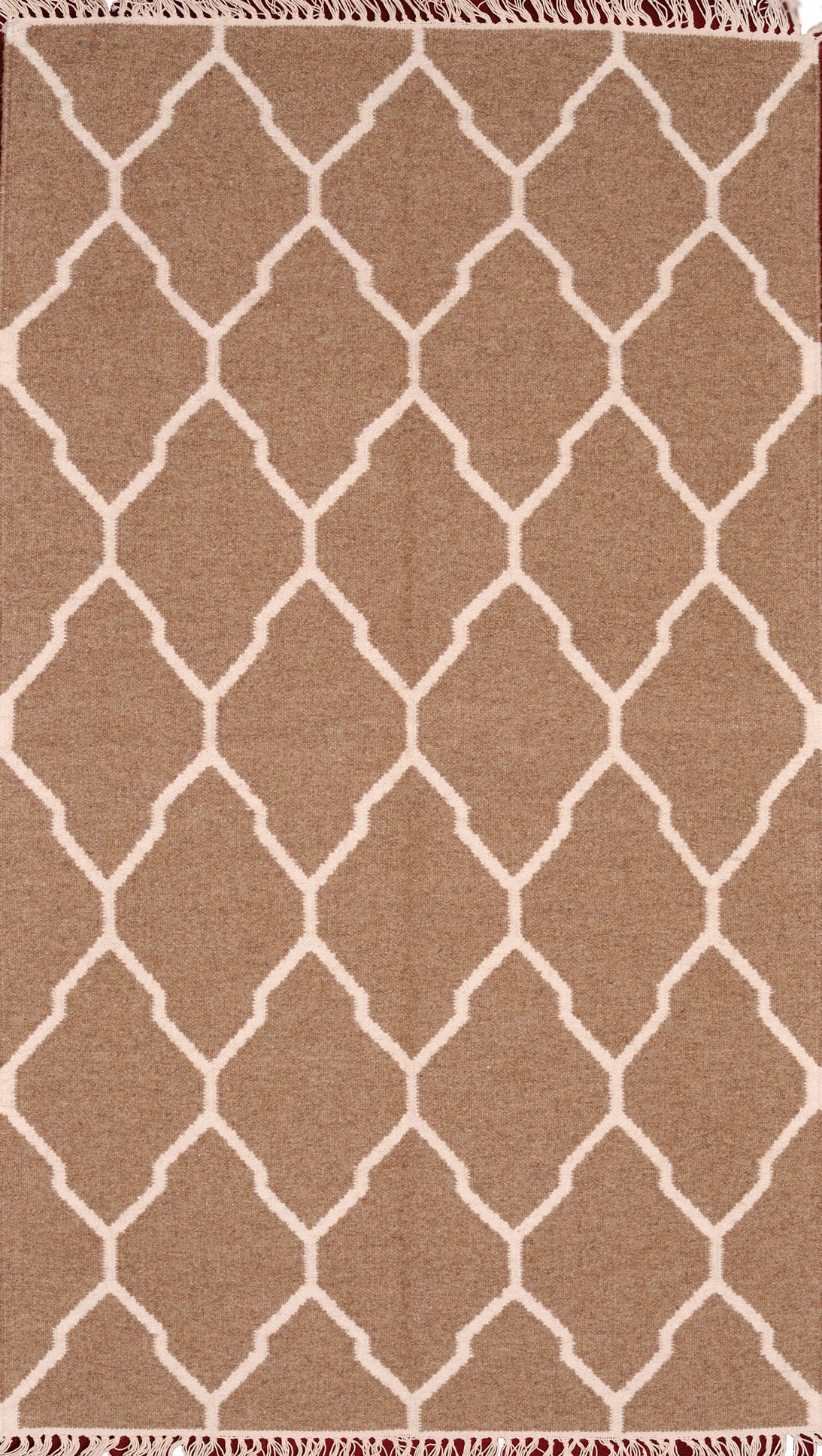 Dhurrie tissé de Sitapur en pure laine tapis indien haut de gamme fait main