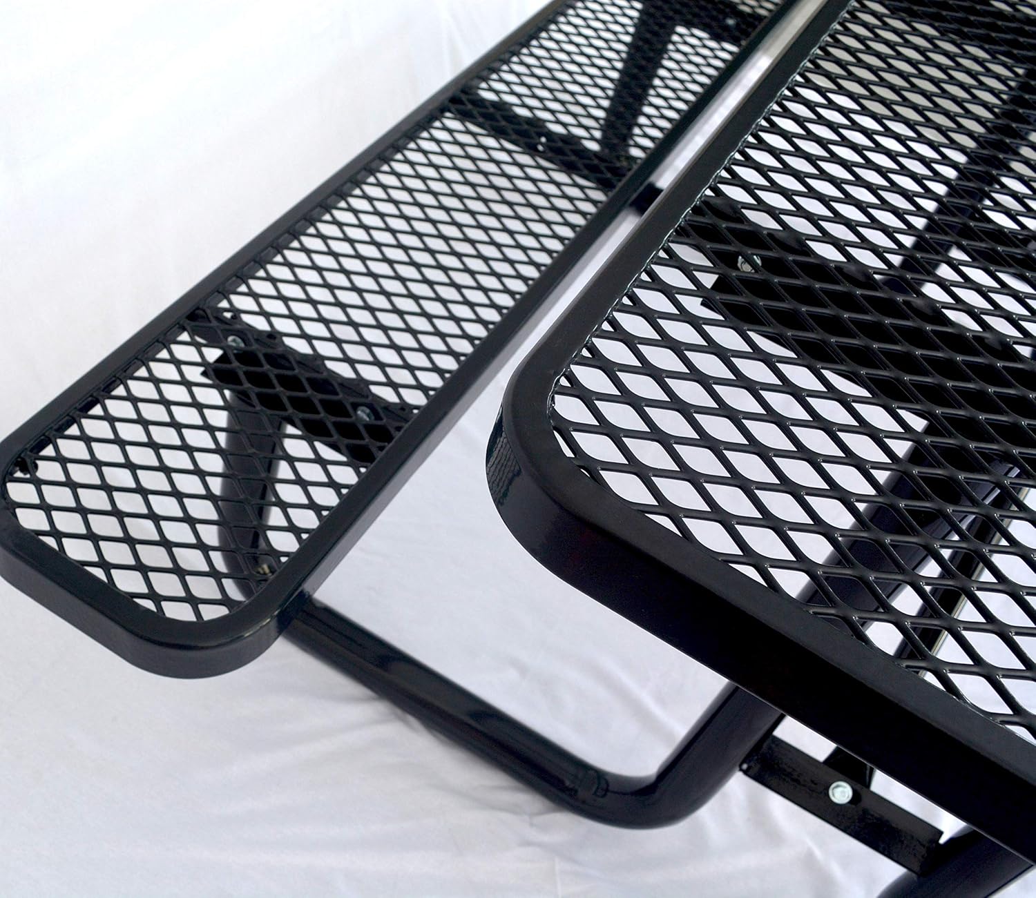 Lifeyard 72" Rectangular Expanded Metal Picnic Table, Black! : Patio, Lawn & Garden
