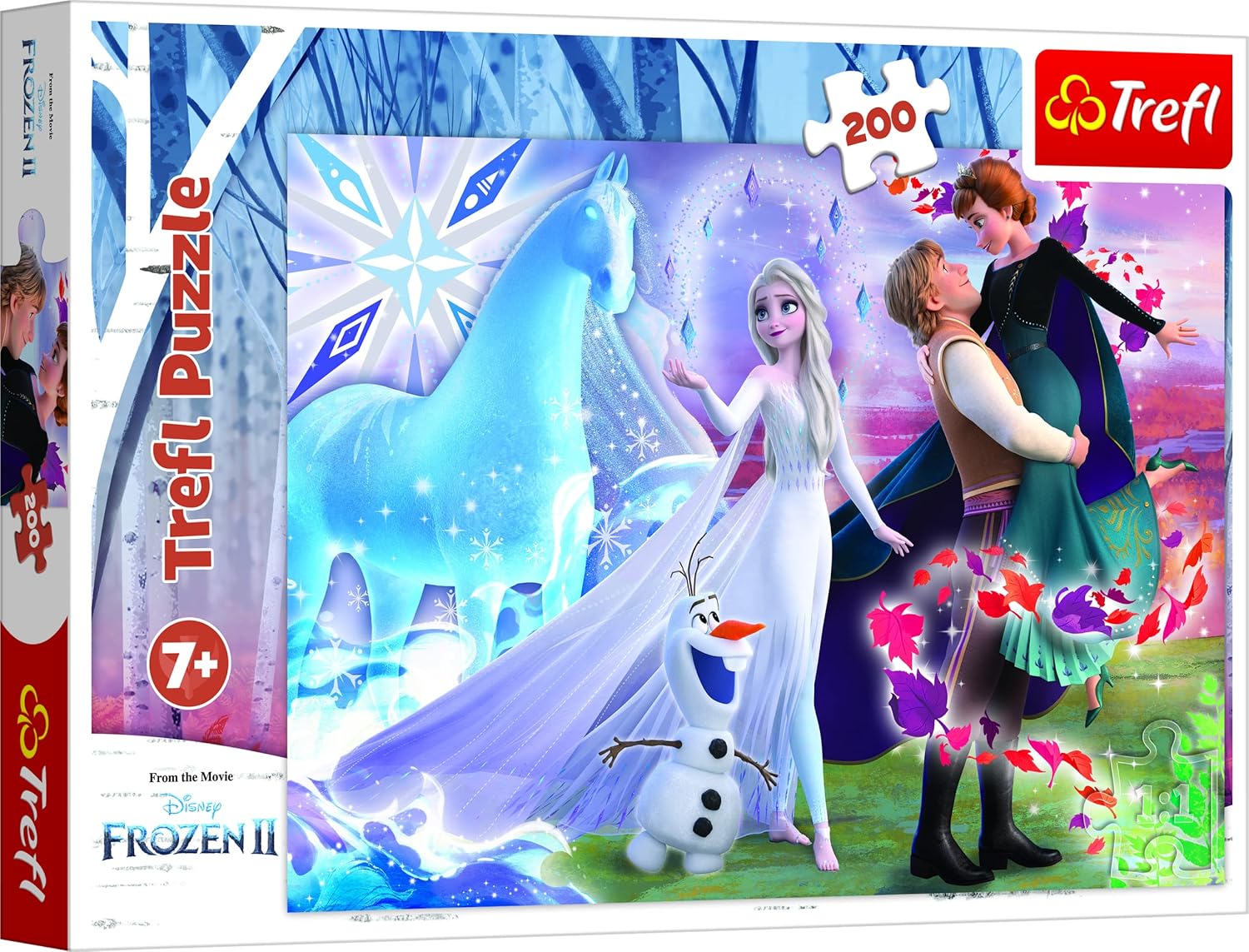 Trefl- Magische Welt Der Schwestern, Disney Frozen 2 de 200 Piezas, para niños a Partir de 7 años Puzzle, Color Mundo mágico de Hermanas