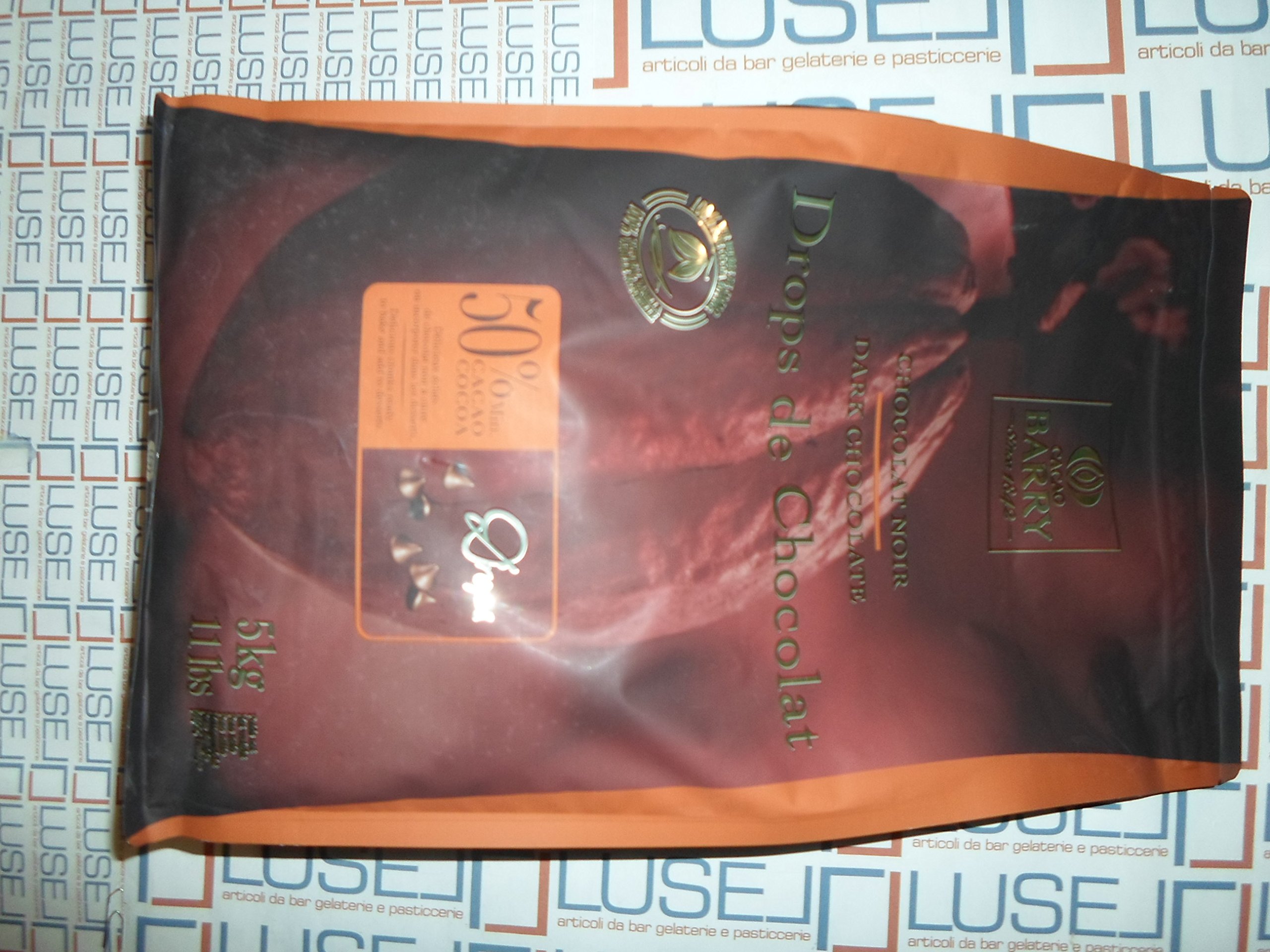 KG 5 GOCCIE DI CIOCCOLATO FONDENTE DROPS DE CHOCOLAT PER PRODOTTI DA FORNO E PASTICCERIA GOCCE FONDENTI PER DOLCI