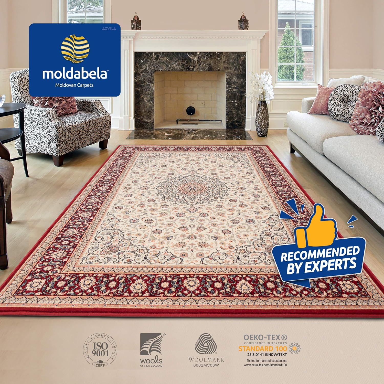 Moldabela Classic Wool Rugs living room 200x290. by Experts. Amazon.co.uk Home