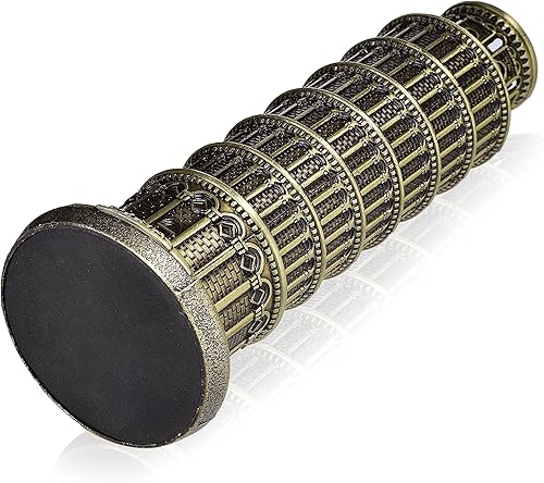 Miniatura 5 de Cutbar Torre de Pisa inclinada de 6 pulgadas, modelo de arquitectura, figuras retro famosas de Italia para decoración de escritorio del hogar,