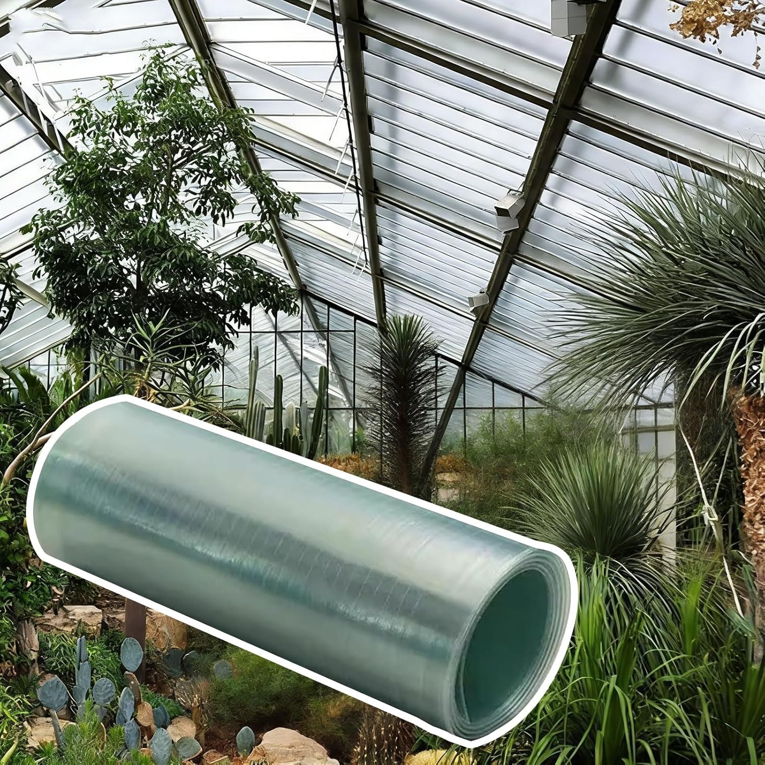 Polycarbonate Roll, Polycarbonate Sheets Roof Easy to Cut for Greenhouses, Walkways, Sheds and Residences(0.5x3m)