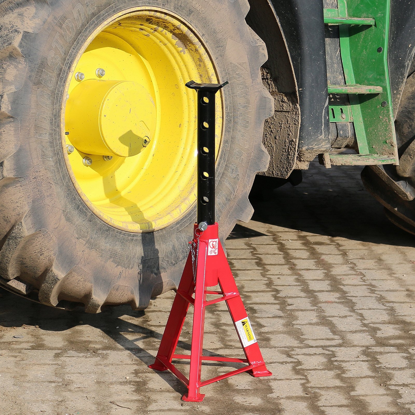 JJ® chandelle de calage 16 000 kg Hauteur Réglable 670–1 020 mm Charges Lourdes stütz Tréteaux/16 T Camion Tracteur Caravane, etc.