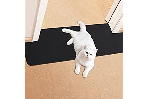 Uross Carpet Protector for Pets - 3.6FT Black Round-Corner Carpet Threshold