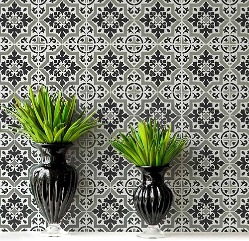 Miniatura 5 de Lyndhurst - Plantilla de azulejos para pintar pisos de azulejos, plantillas de azulejos reutilizables para pisos de linóleo y cemento, pinta tu