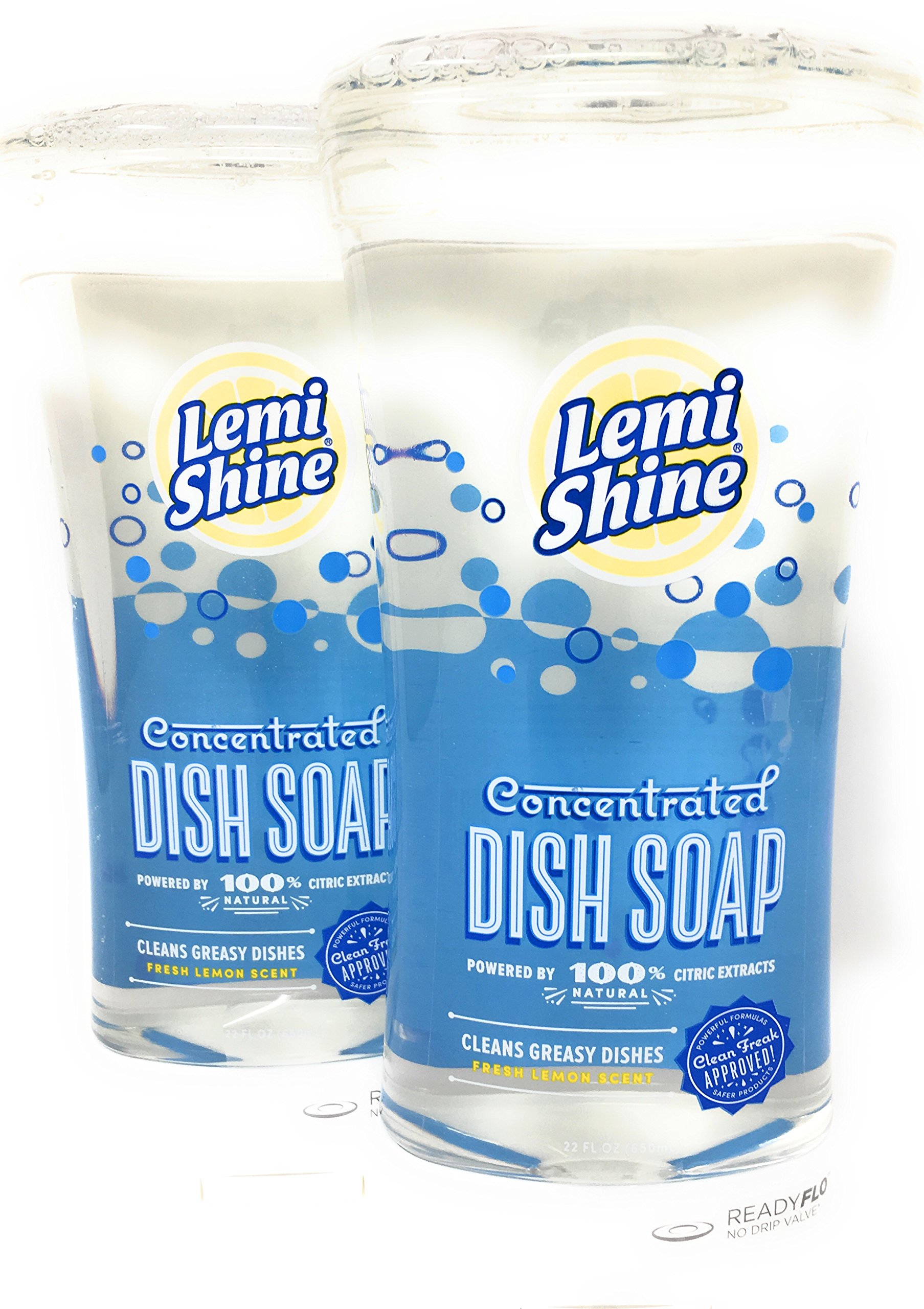 Lemi Shine Concentrated Liquid Dish Soap with Natural Citric Extracts 22 FL OZ Pack of 2 2