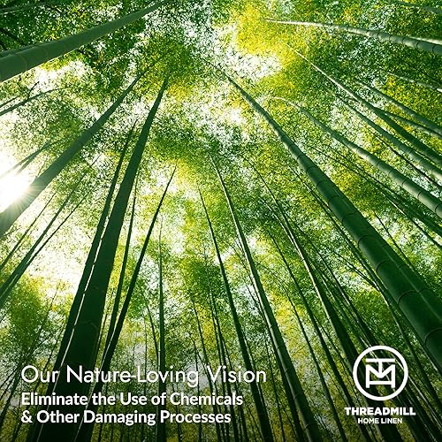 Miniatura 5 de Threadmill Juego de 2 fundas de almohada de rayón de bambú de tamaño estándar, sábanas de bambú, fundas de almohada de seda refrescante, suaves y