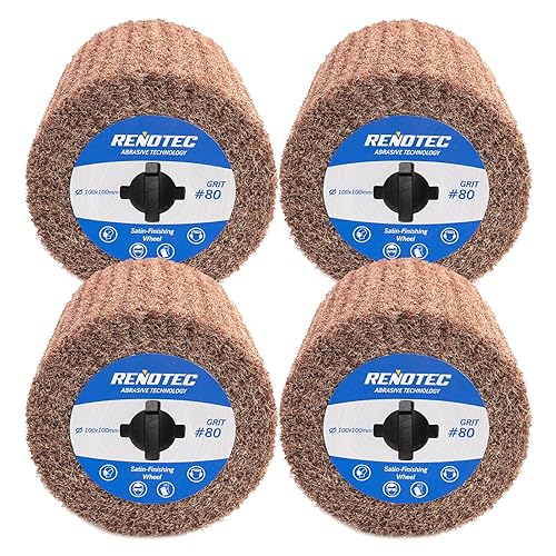 Miniatura 8 de Rueda no tejida de 4 x 4 pulgadas, USF, grano ultra fino 800, paquete de 4, S/C, para pulido y acabado