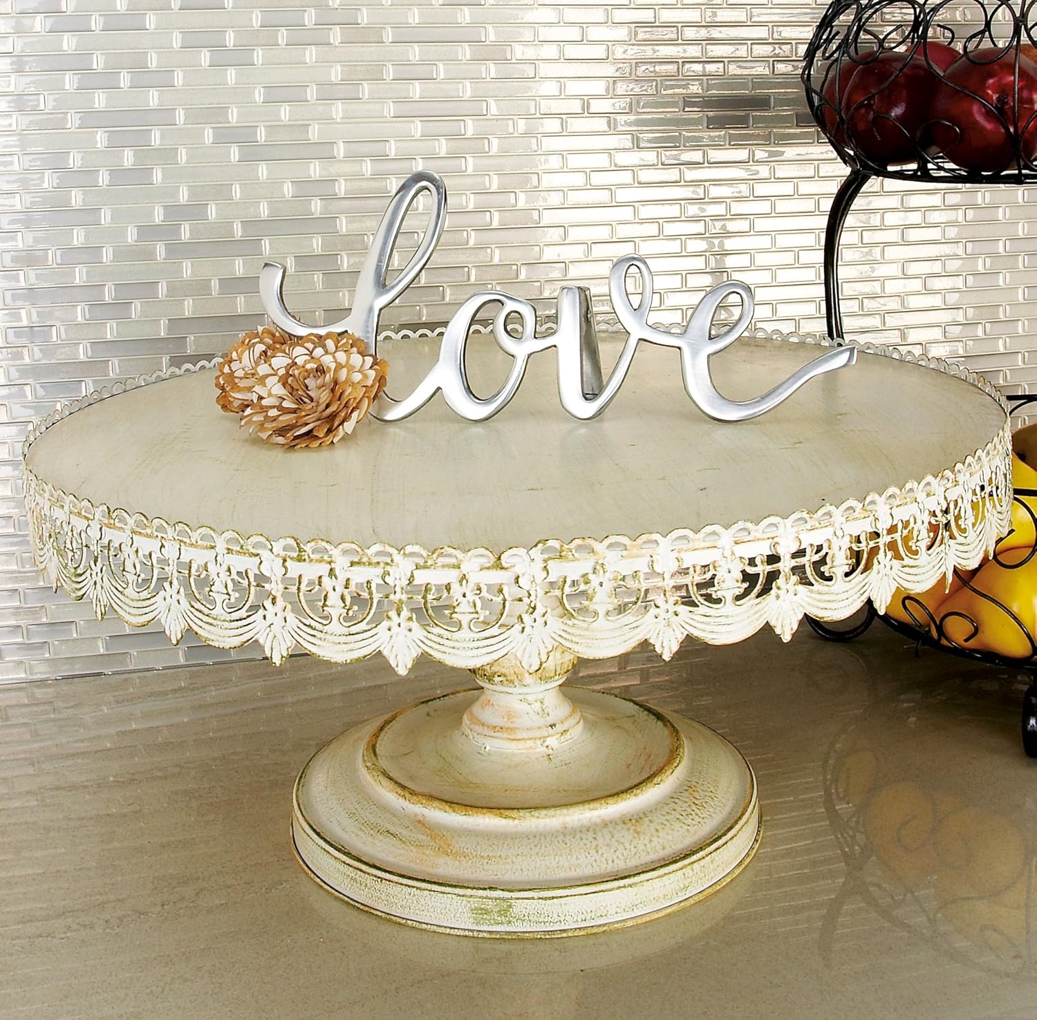 Free Shipping Over $50 Deco 79 Metal Cake Stand, 22 x 10