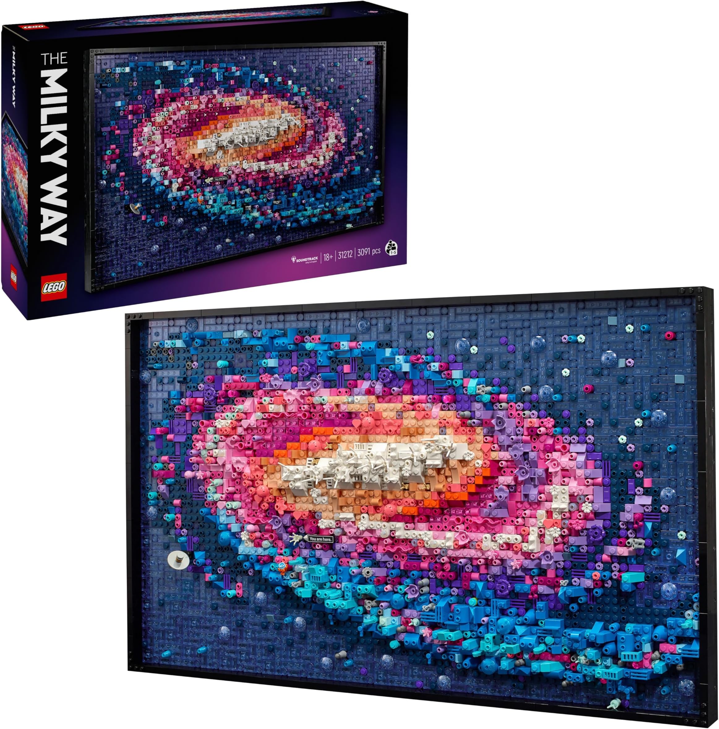 Art The Milky Way Galaxy Wall Art Set 31212 Building Blocks for 18+ Gift