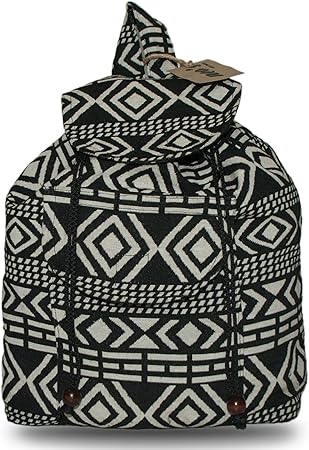 black and white backpack