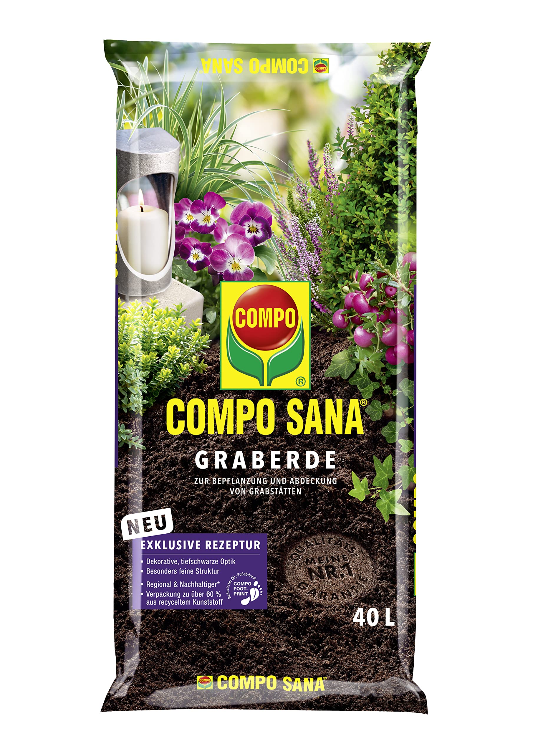 COMPO SANA Graberde zur Grababdeckung und zur Pflanzung 40 L : Amazon.de:  Garten