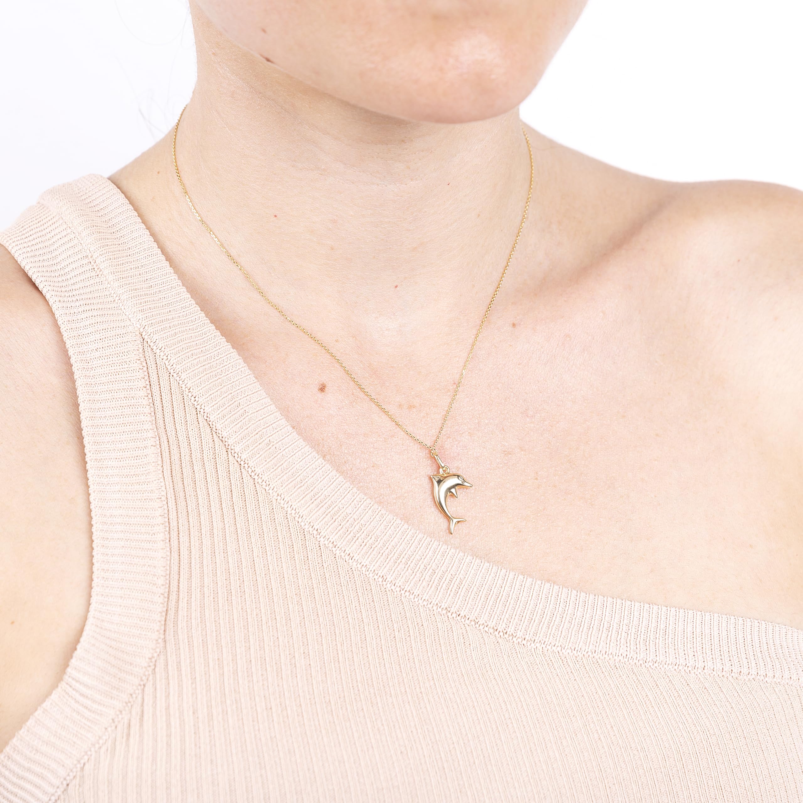 MILOR Ciondolo portafortuna in oro 9kt – Charm della fortuna – Pendente elegante e ipoallergenico – Gioielli donna made in Italy – Regalo per nascita, battesimo, comunione