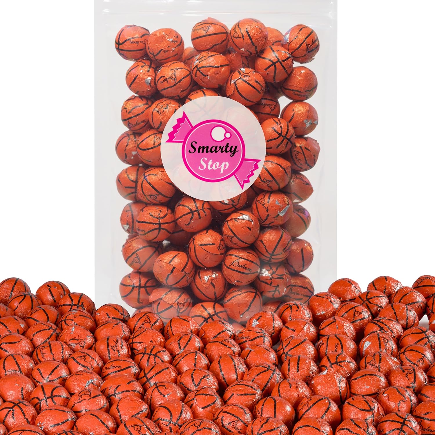 Smarty Stop Sport Balls Chocolate Foil Wrapped Candy (1 Pound (Pack of 1), Basketball)