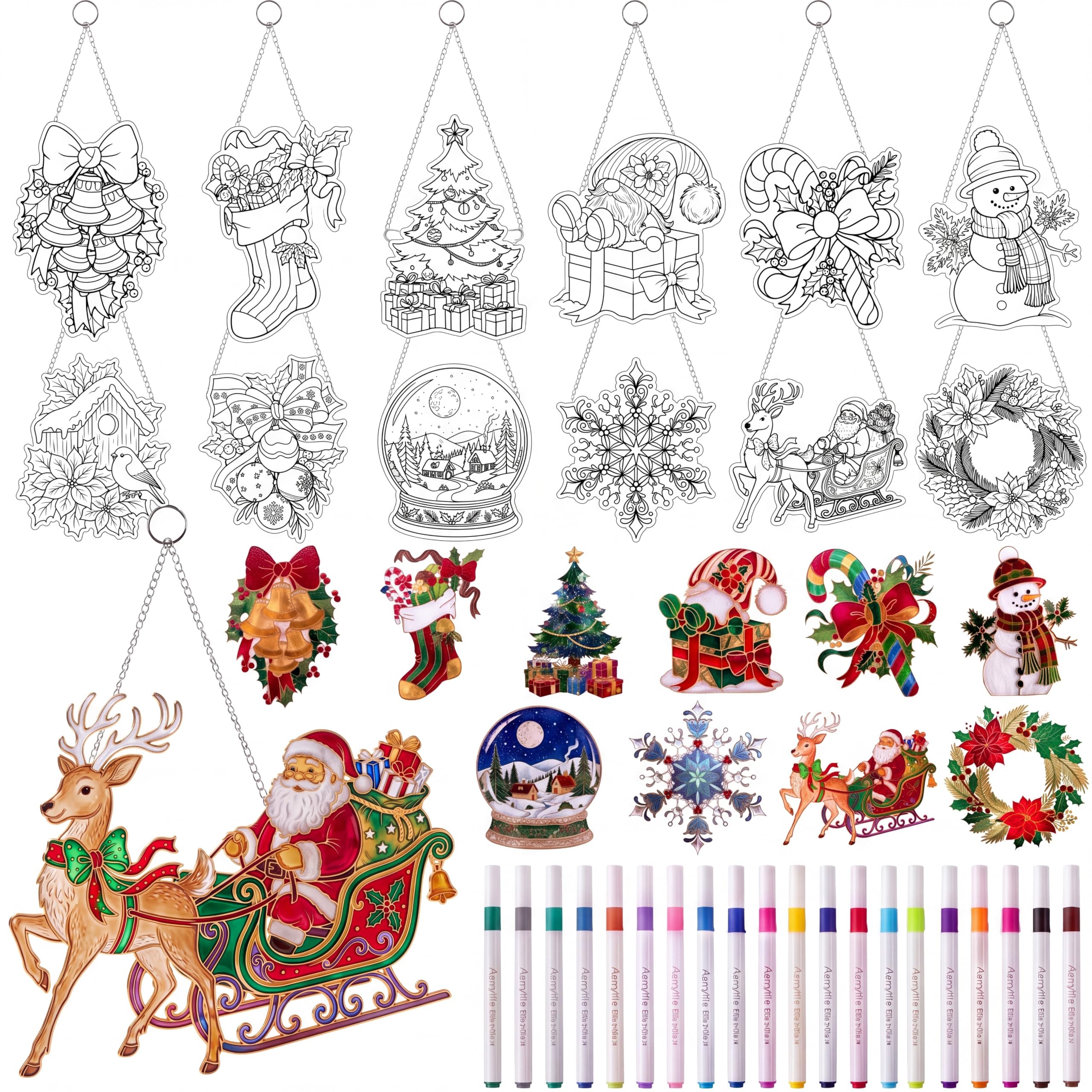 DIY Suncatcher Crafts Kit - Paint Floral Window Art -24