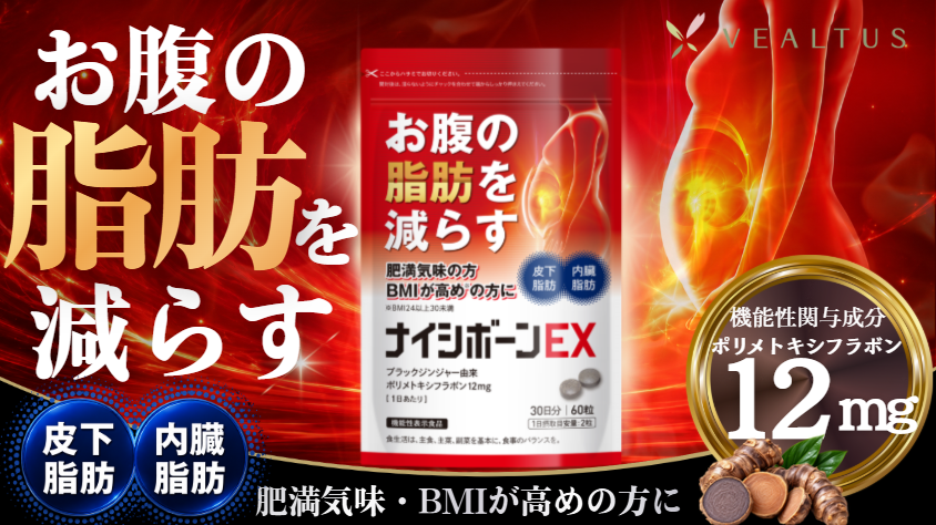 Amazon | ナイシボーンEX 30日分 脂肪燃焼サプリ 内臓脂肪 皮下脂肪