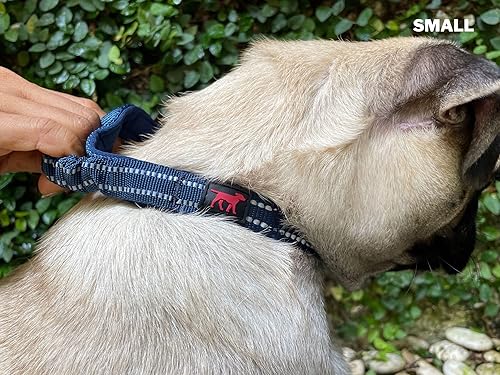 Miniatura 7 de Tuff Pupper  Collar resistente con asa para perro  Collar de nailon balístico resistente  Collar de perro reflectante acolchado con accesorios de