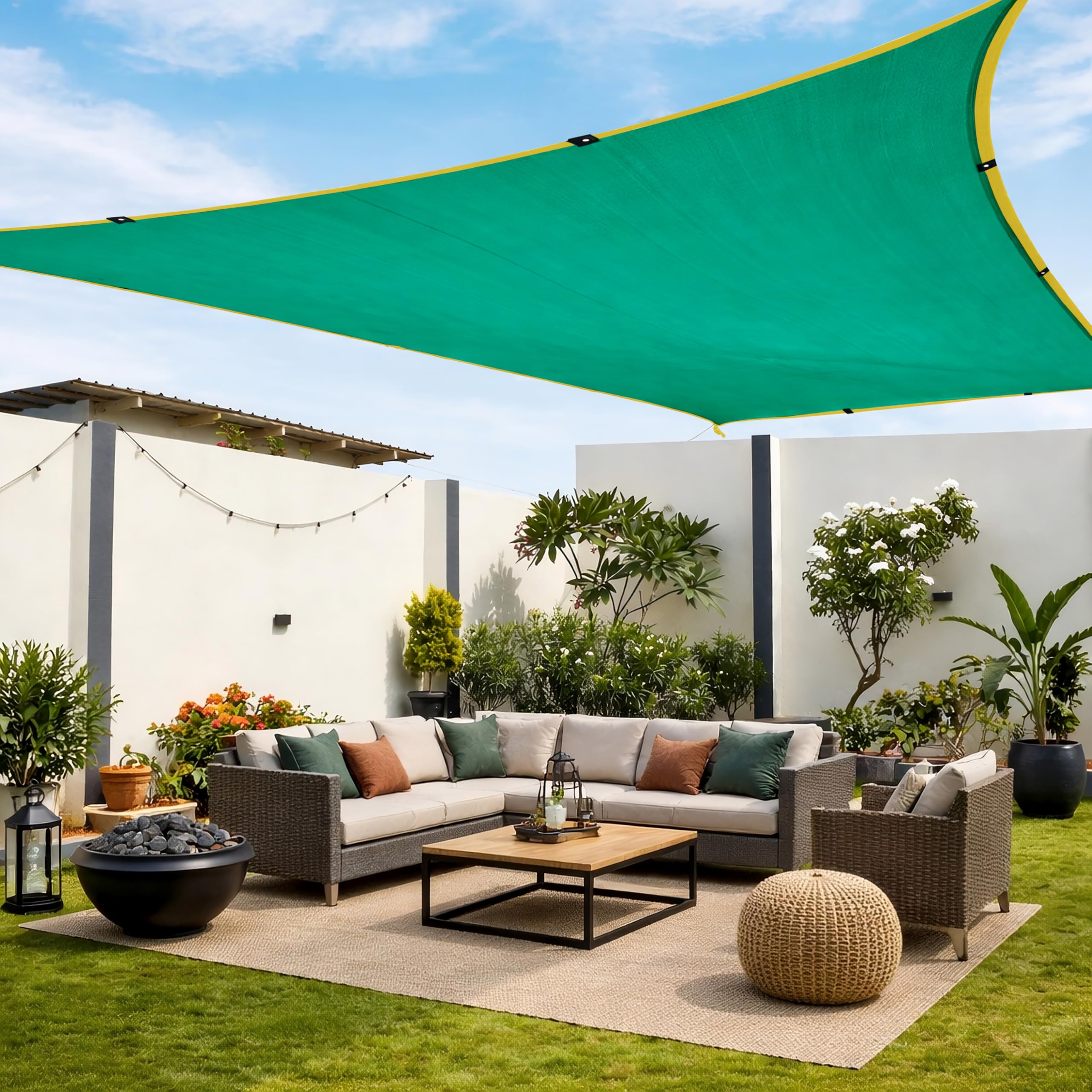Homestan High Density Multipurpose Green Shade Net with 75% Shade Coverage for Balcony Terrace Garden [10 ft x 20 ft, Green]-image-12