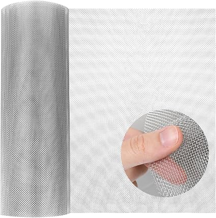 Grillage Métallique Inox 304 Maille Fine 20 – Anti-Rongeurs, Anti-Insectes, 55x300 Cm – Treillis Acier
