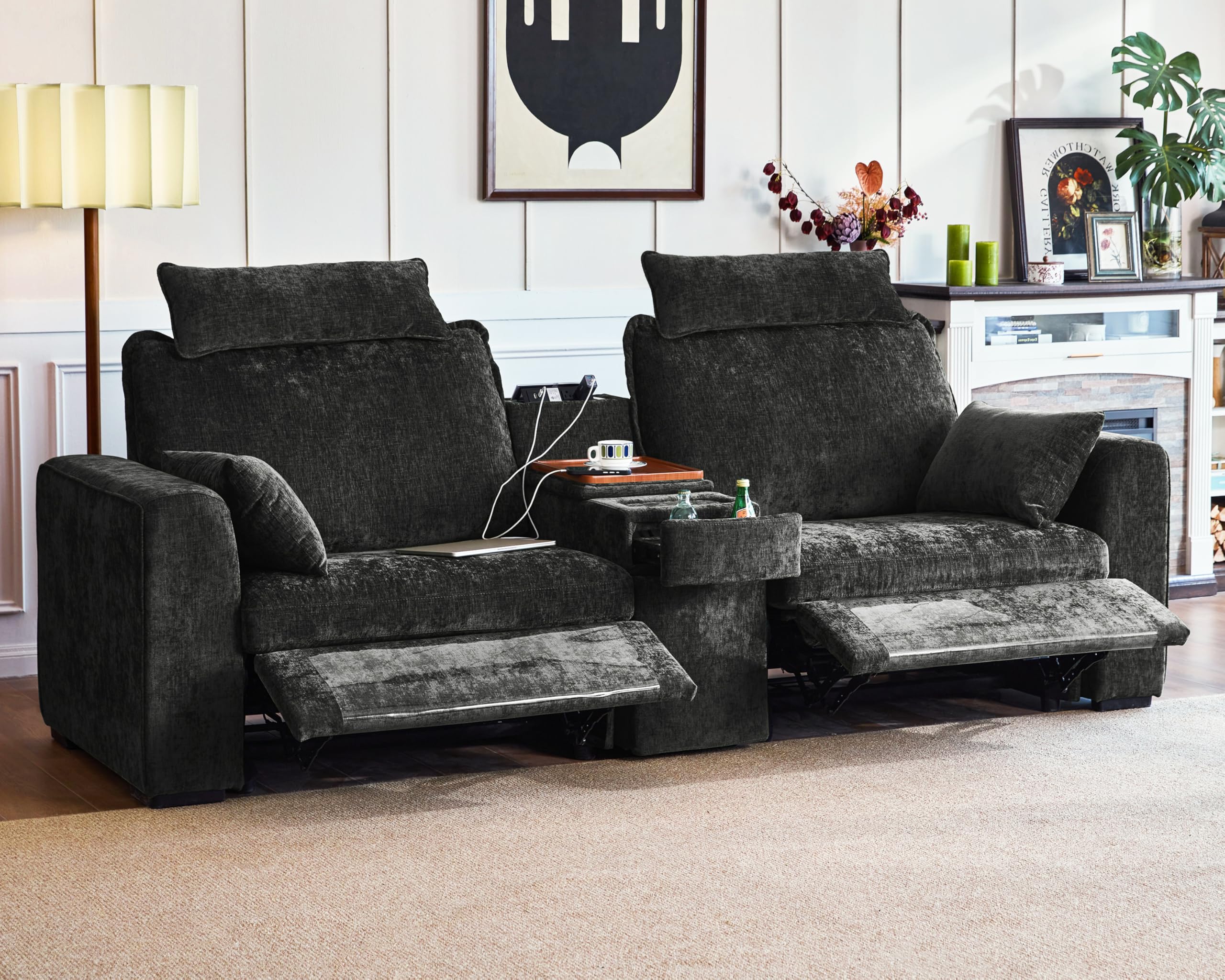 Bedeep 103 Inch Modular Power Reclining Sectional