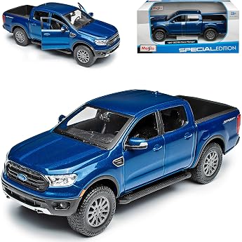 F*o*r*d Ranger Pick-Up Blue 3rd Generation From 2015 1/27 1/24 Model Car