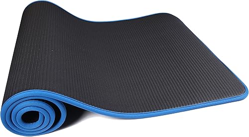 Miniatura 2 de BalanceFrom GoFit - Alfombrilla de yoga para pilates, 25 pulgadas (10 mm), extragruesa, de alta densidad, antideslizante, con correa de transporte