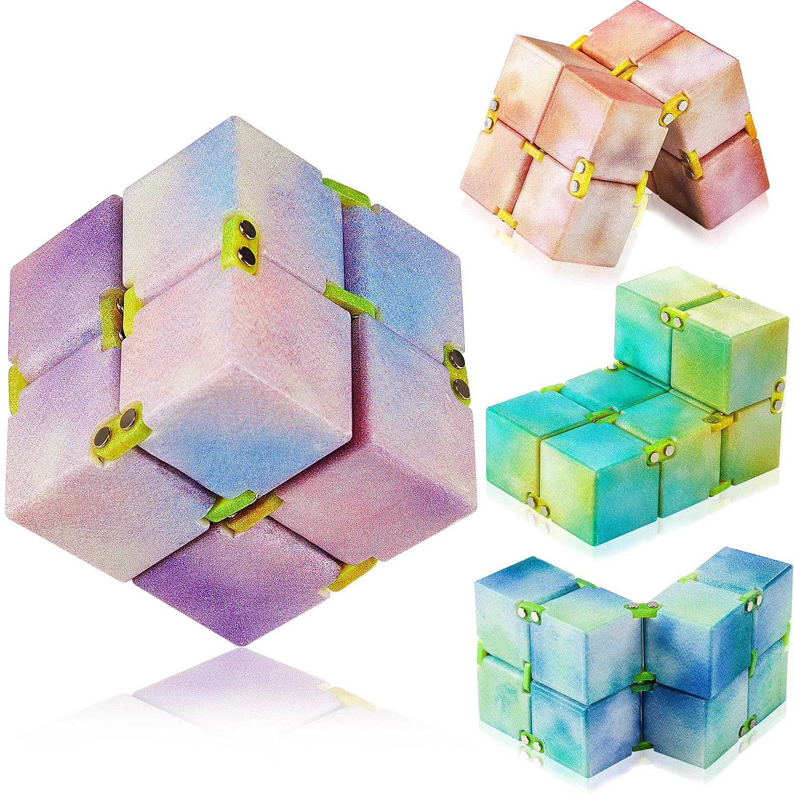 Buy Gejoy 4 Pieces Infinity Cube Fidget Toy Stress Relieving Fidget