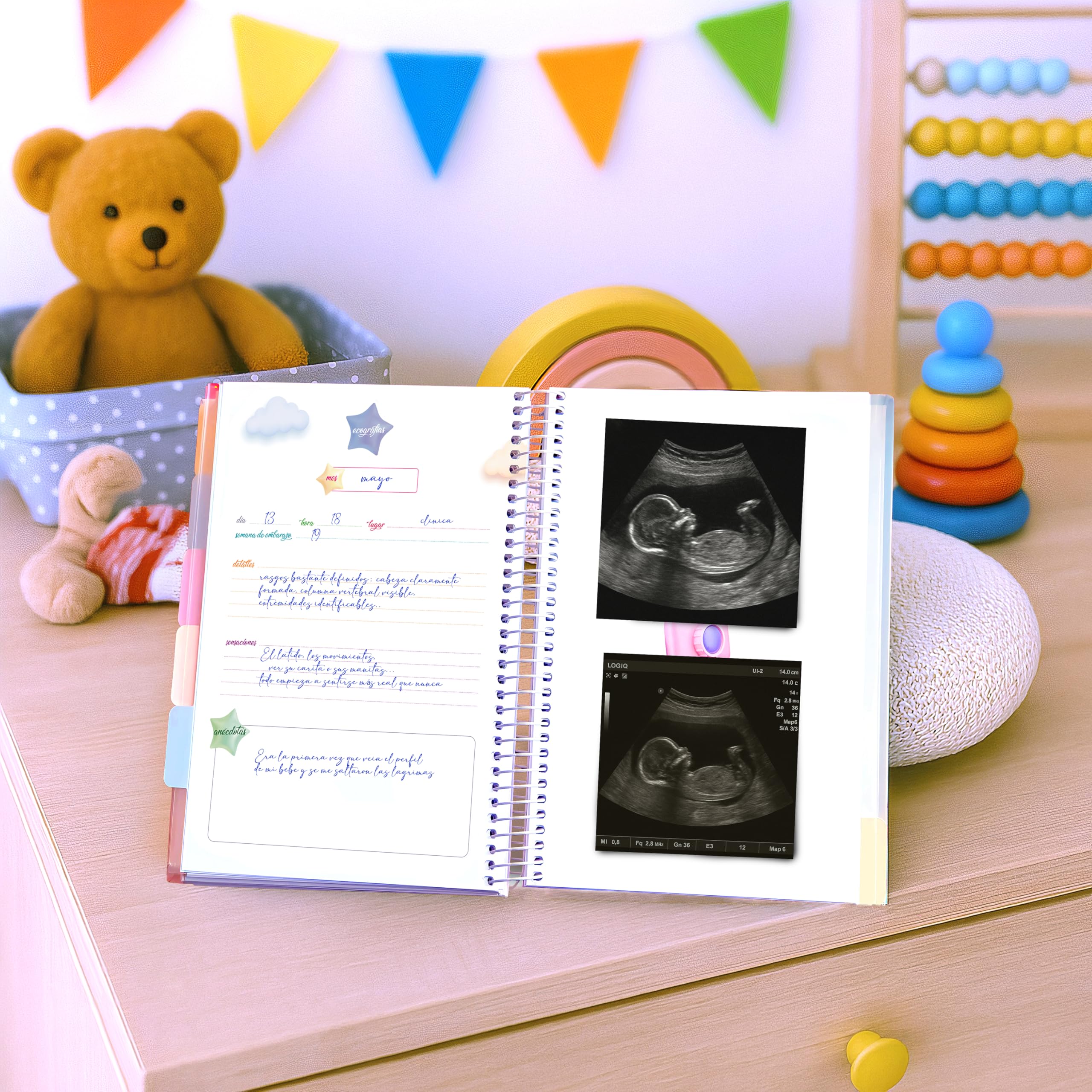 Diario Embarazo, Libro Embarazo, Mas de 160 páginas, Regalos Embarazadas Originales, Album Embarazo, Diario de Embarazo, Regalos para Embarazadas