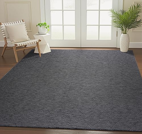Miniatura 5 de Alfombra de área lavable a máquina y antideslizante de 5 x 7 pulgadas, alfombras modernas para sala de estar, dormitorio, comedor o entrada, gris