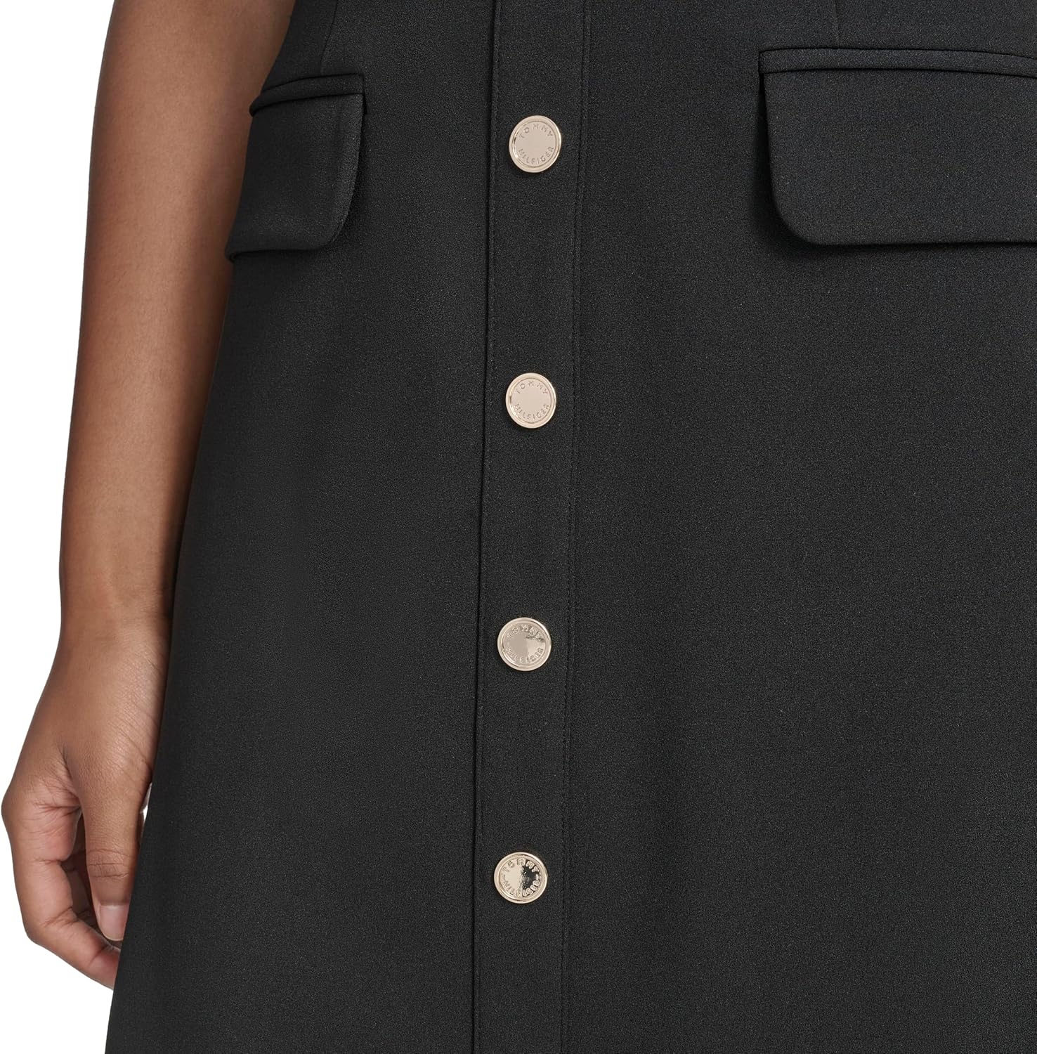 Tommy Hilfiger Womens Cap Sleeve Scuba Crepe Fit and Flare Dress - Image 5