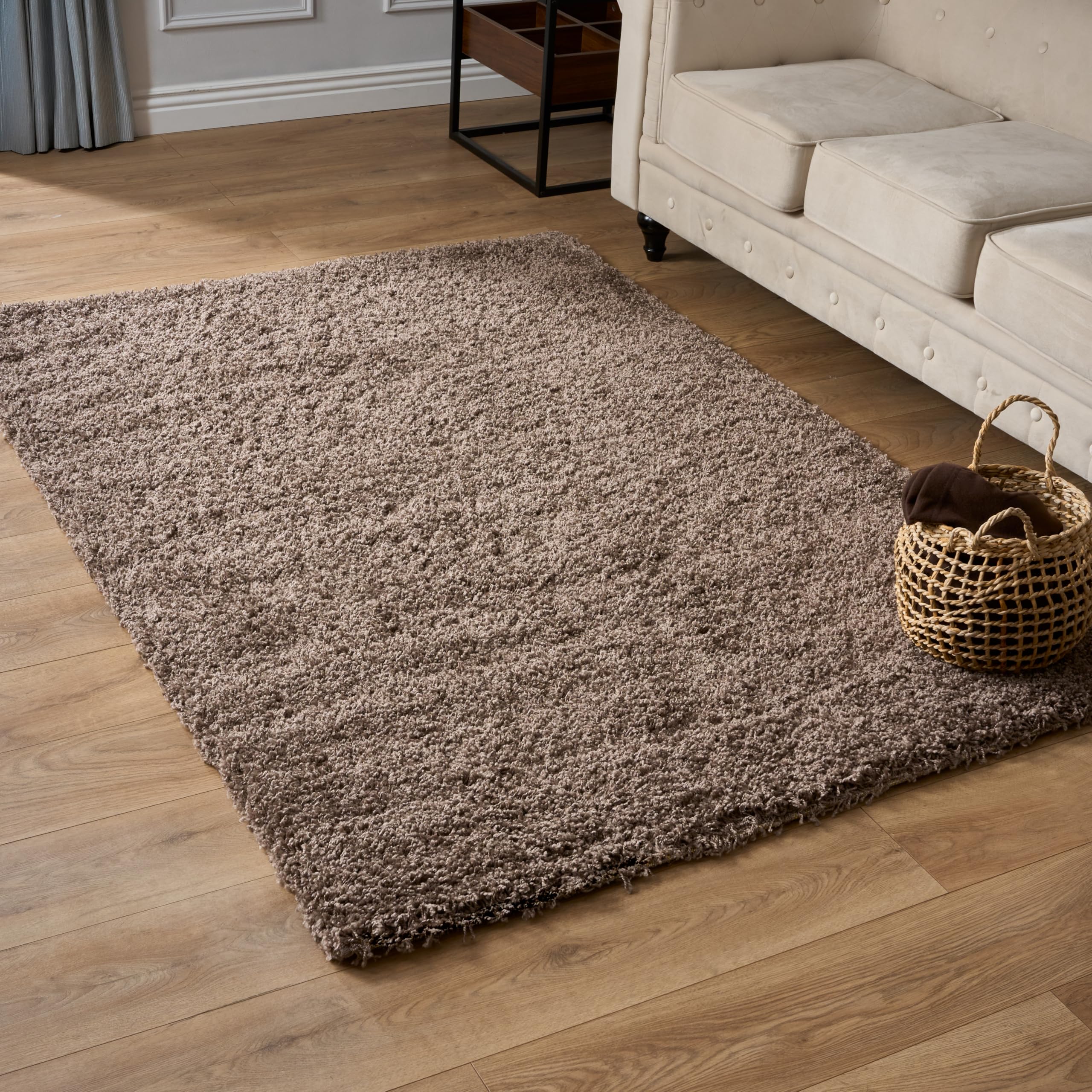Bravich Navy Blue Shaggy Rug 80 x 150cm (2'7" x 4'11") 5cm Pile Medium Thick Fluffy Living Room Hessian Backed Washable — view 53