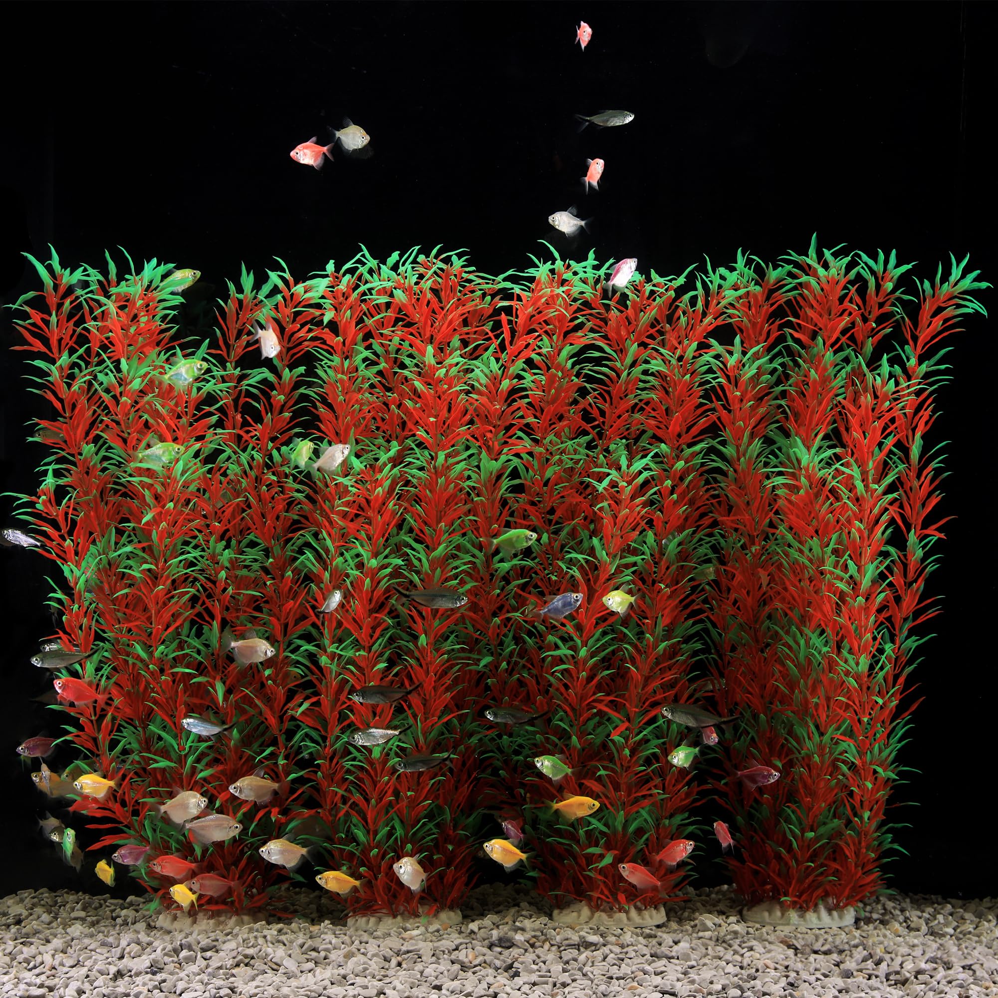 JIHAQUA Extra Large 21-Inch Artificial Aquarium Plants (2pcs)